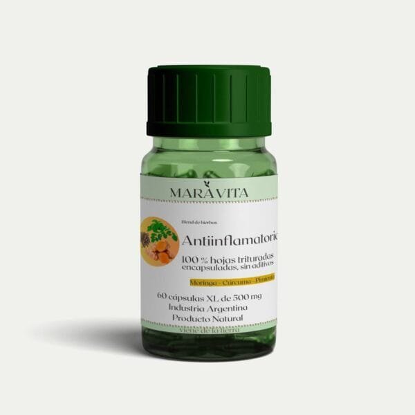 Blend Antiinflamatorio - (Moringa + Cúrcuma + Pimienta) en Cápsulas