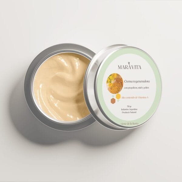 Crema regeneradora con propóleos, miel y polen